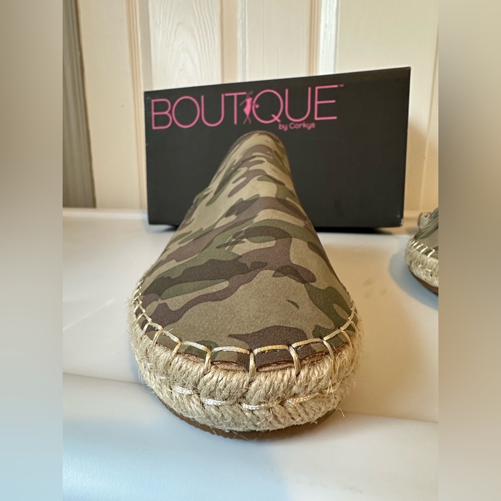 Boutique by Corkys Taffy Camo Espadrille Mules Women’s Size 10 NWT Women's Shoes - Picture 8 of 15